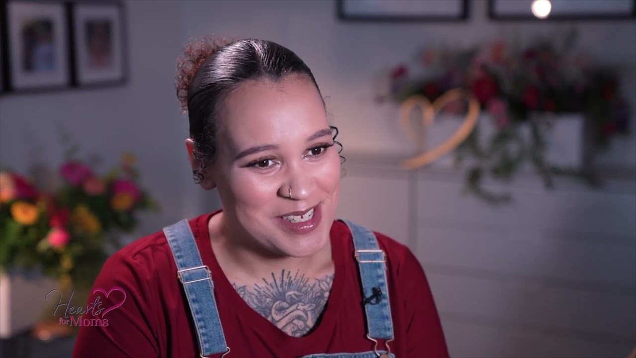 Woman speaking to camera smiling